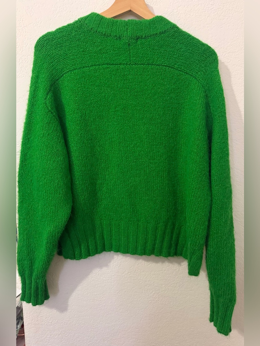 pistola Midnight Cream Stripe Bright Green Knit Crewneck Sweater - Size Small - Picture 3 of 7